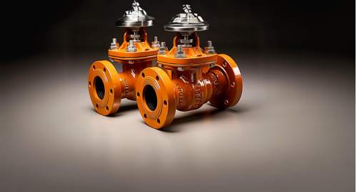 Image of valves being used in the oil industry